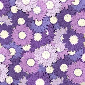 Handmade • Flower Embellishments • Card Making • Junk Journal • Purple Flowers